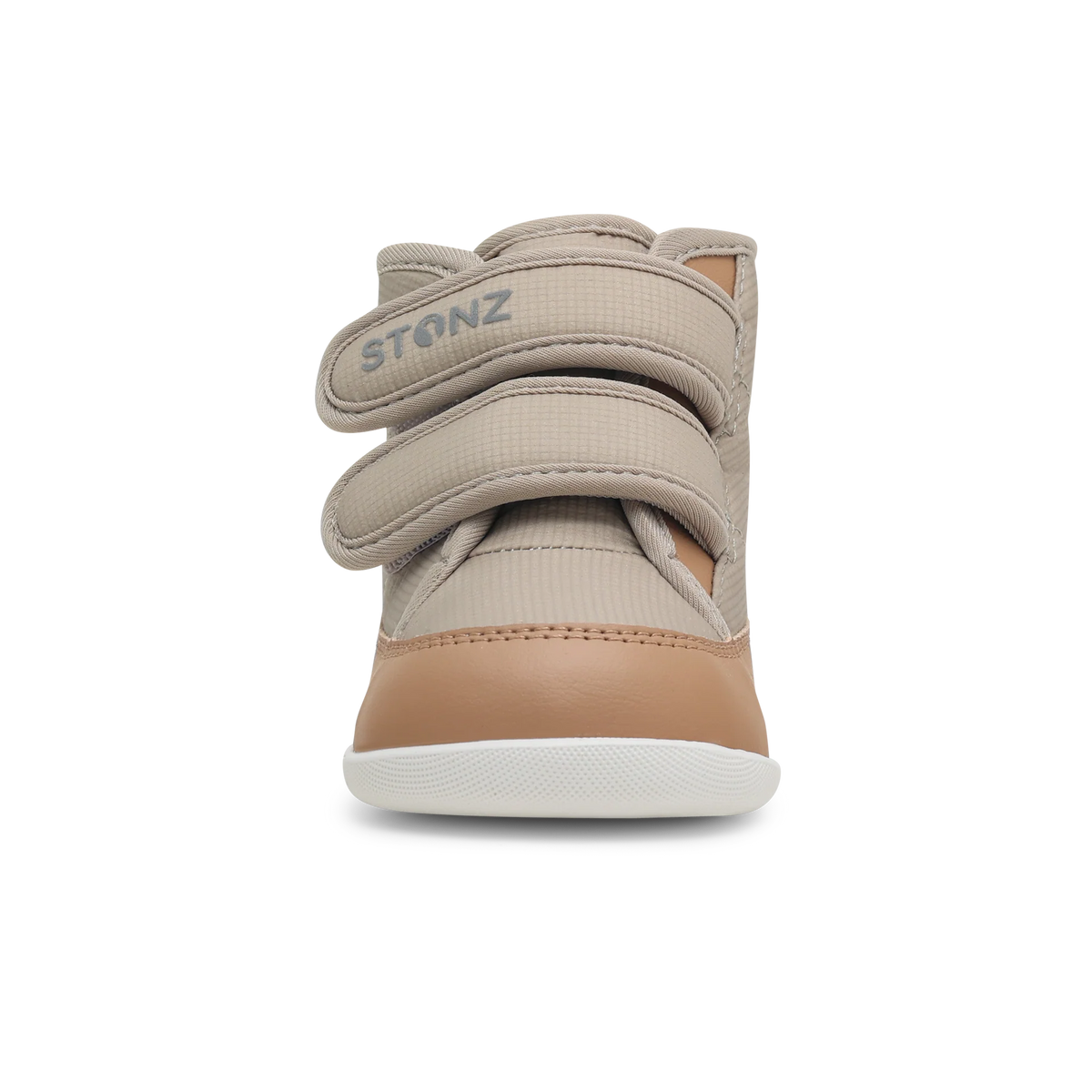Stonz Journey Water Repellent Insulated High Top Toddler Sneakers - Dune/Camel Front View