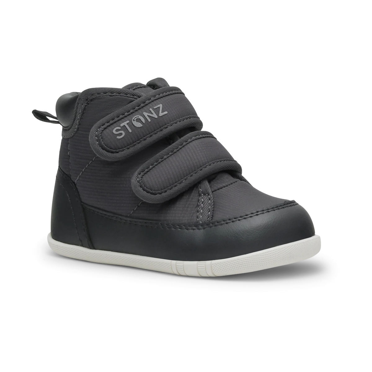 Stonz Journey Water Repellent Insulated High Top Toddler Sneakers - Charcoal/Black