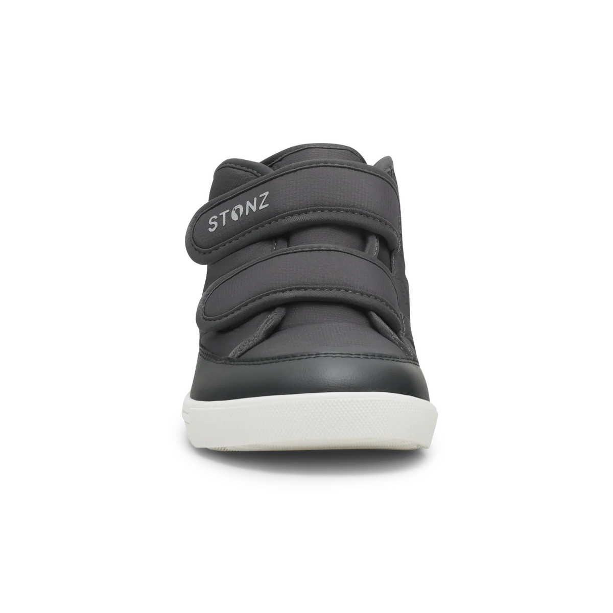 Stonz Journey Water Repellent Insulated High Top Toddler & Kid Sneakers - Charcoal/Black Front View