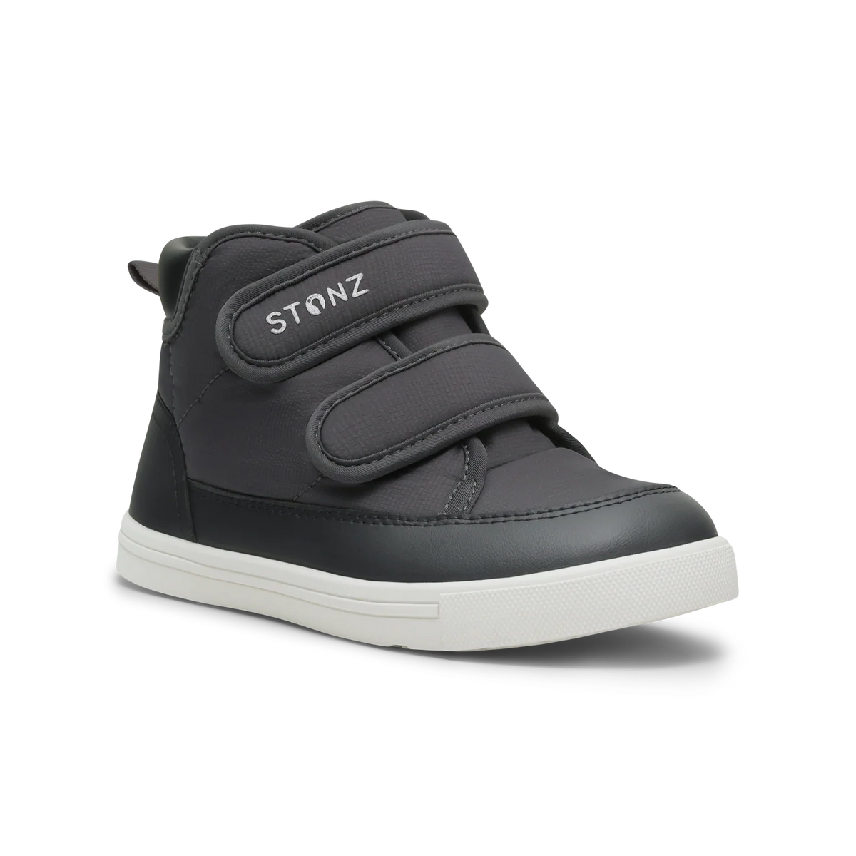 Stonz Journey Water Repellent Insulated High Top Toddler & Kid Sneakers - Charcoal/Black