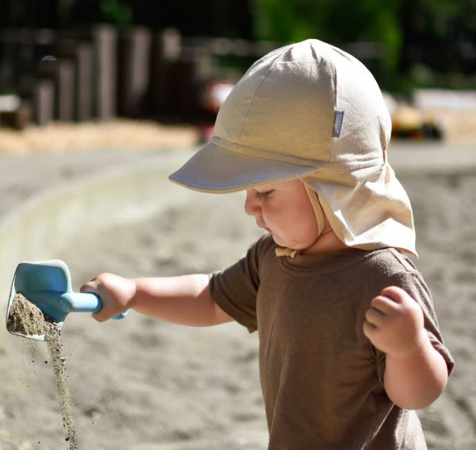 Jan & Jul Sun Soft Baby Cap - Oat Lifestyle