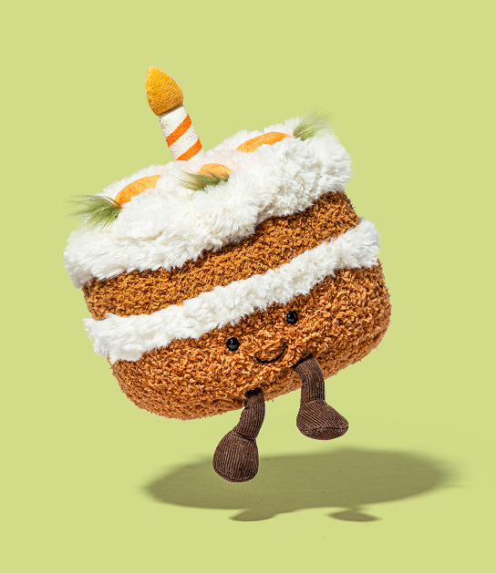Jellycat Amuseables Carrot Cake Lifestyle