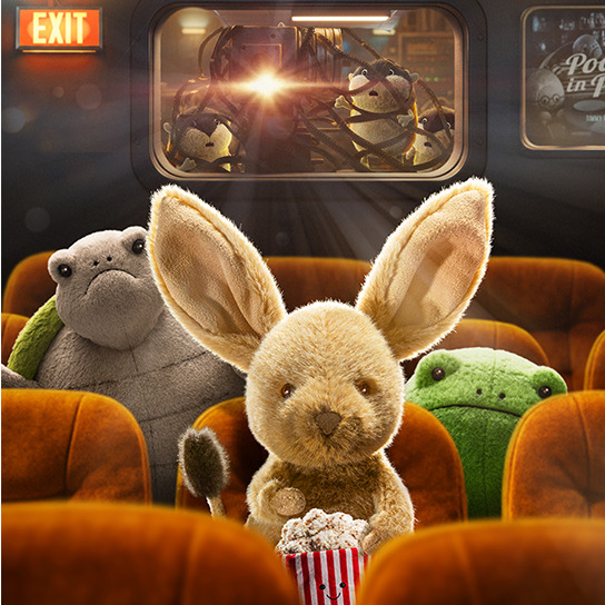 Jellycat Jerboa Lifestyle with Ricky Rain Frog and Timmy Turtle