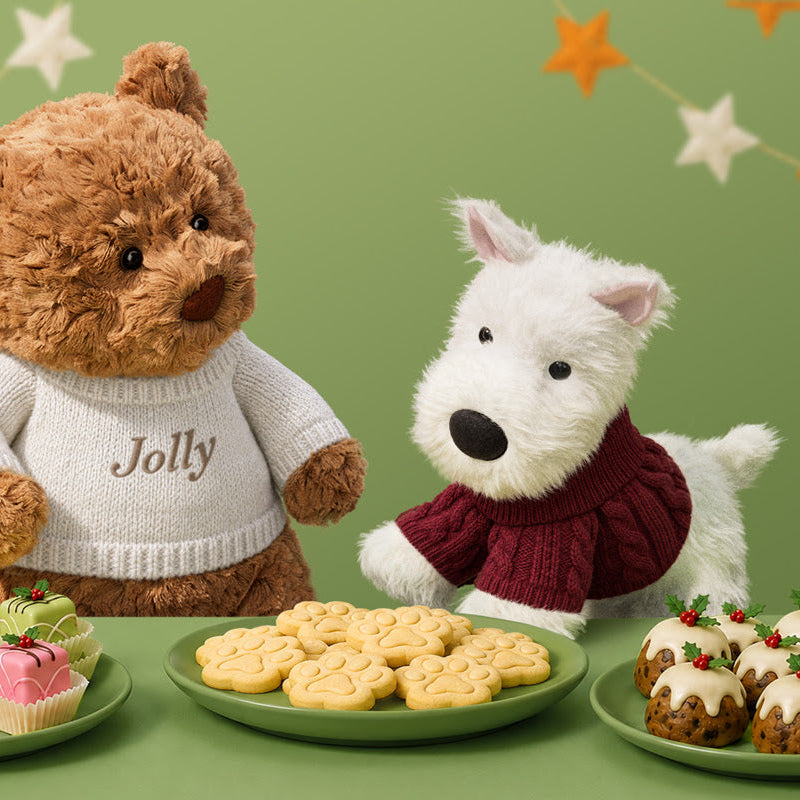 Jellycat Munro Scottie Dog 'Winter Jumper' Outfit - Lifestyle