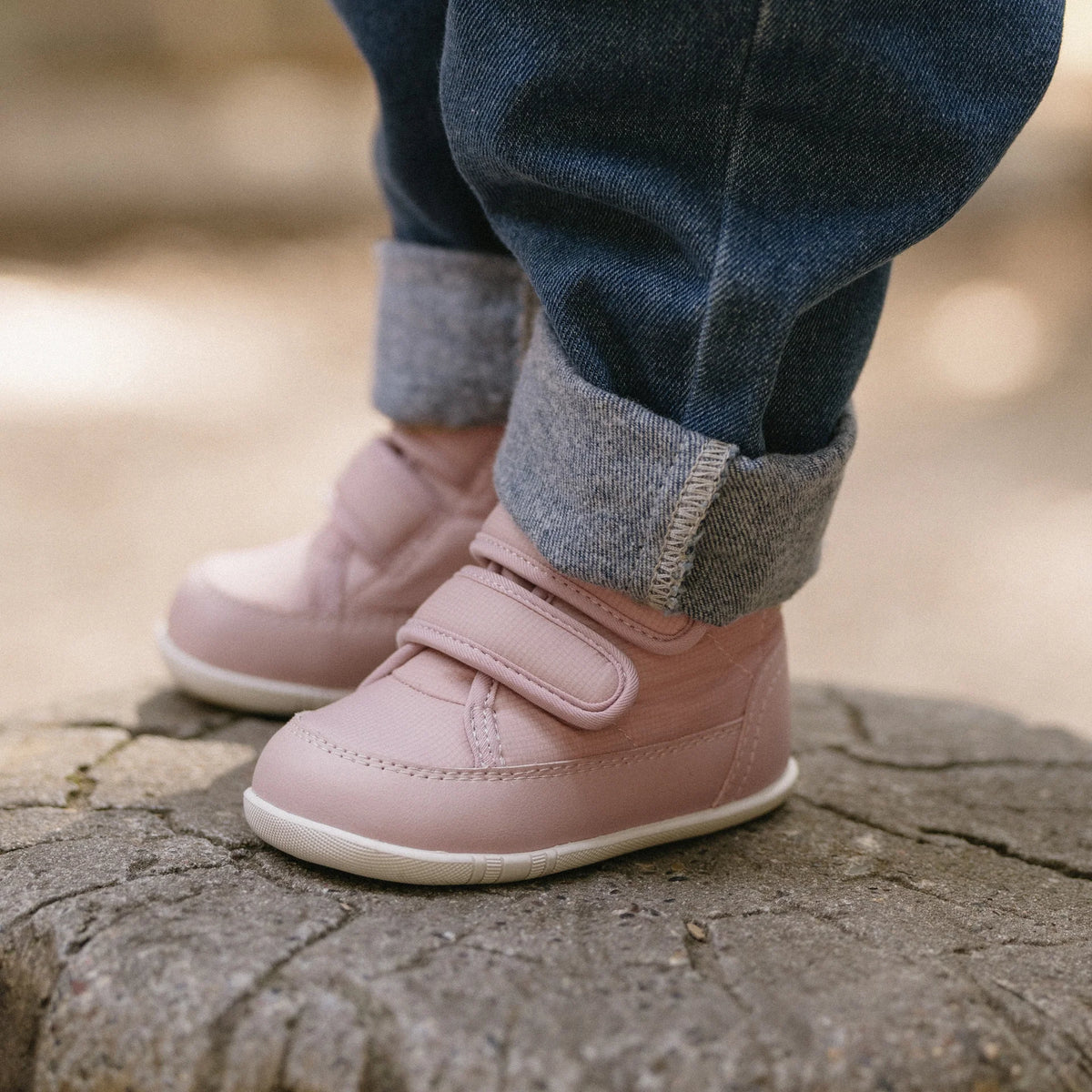 Stonz Journey Water Repellent Insulated High Top Toddler Sneakers - Blush Lifestyle