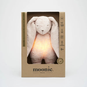 MOONIE Organic Humming Bunny with Lamp - Rose Packaging