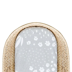 Bunny Grey - Kushies Percale Fitted Bassinet Sheet