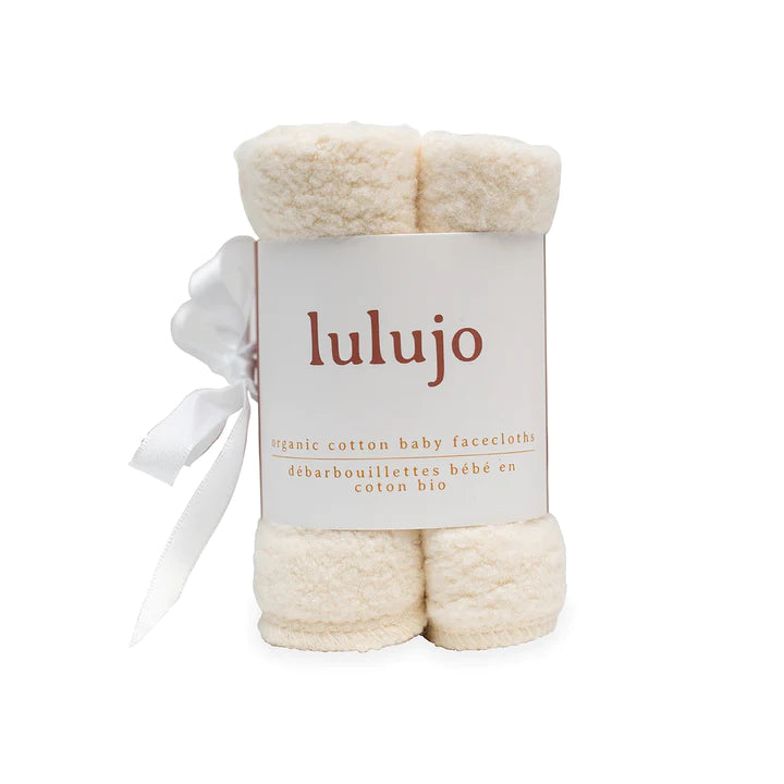 Lulujo Organic Cotton Washcloths/Facecloths 4 PK