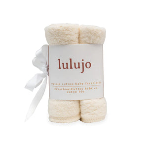 Lulujo Organic Cotton Washcloths/Facecloths 4 PK
