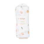 Lulujo Cotton Muslin Swaddle Blanket - Peaches Packaged