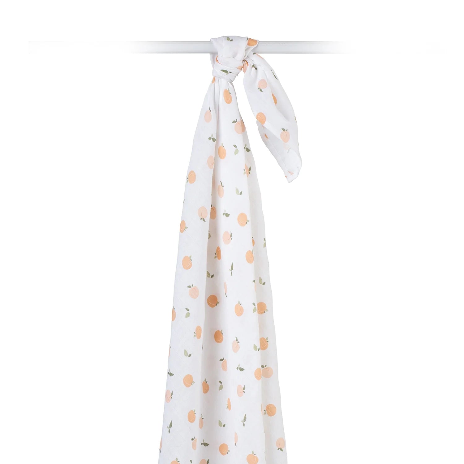 Lulujo Cotton Muslin Swaddle Blanket - Peaches Hanging