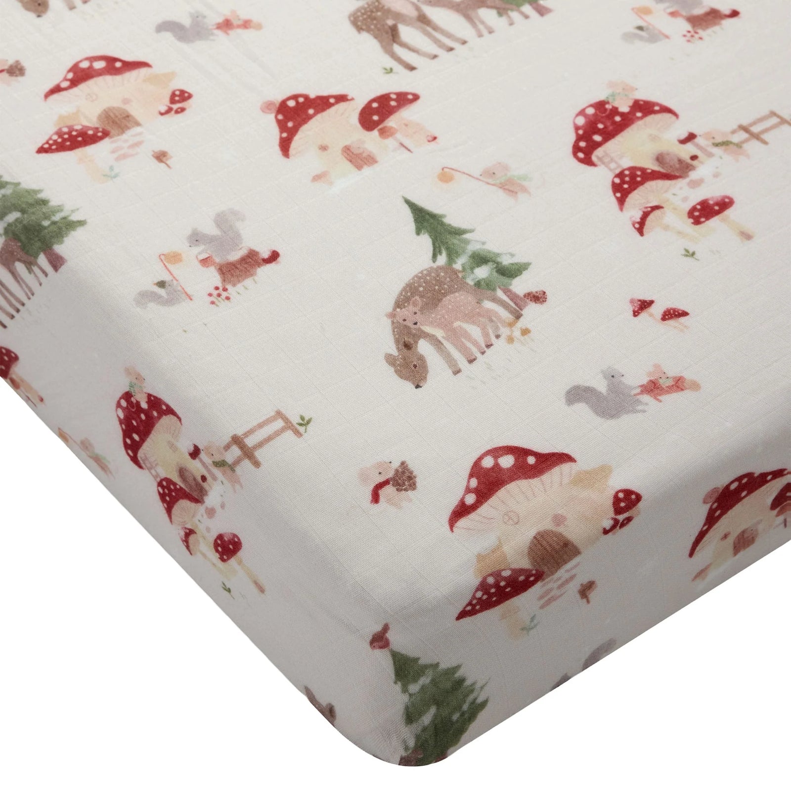 Loulou Lollipop Fitted Crib Sheet - Forest Families