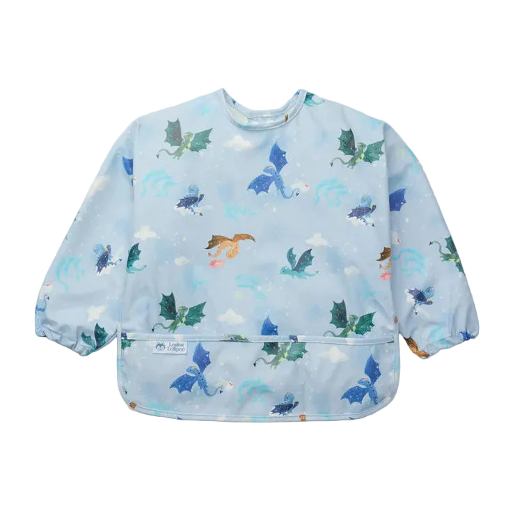 Loulou Lollipop Long Sleeve Waterproof Bib - Magical Dragons