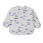 Loulou Lollipop Long Sleeve Waterproof Bib - Sharks