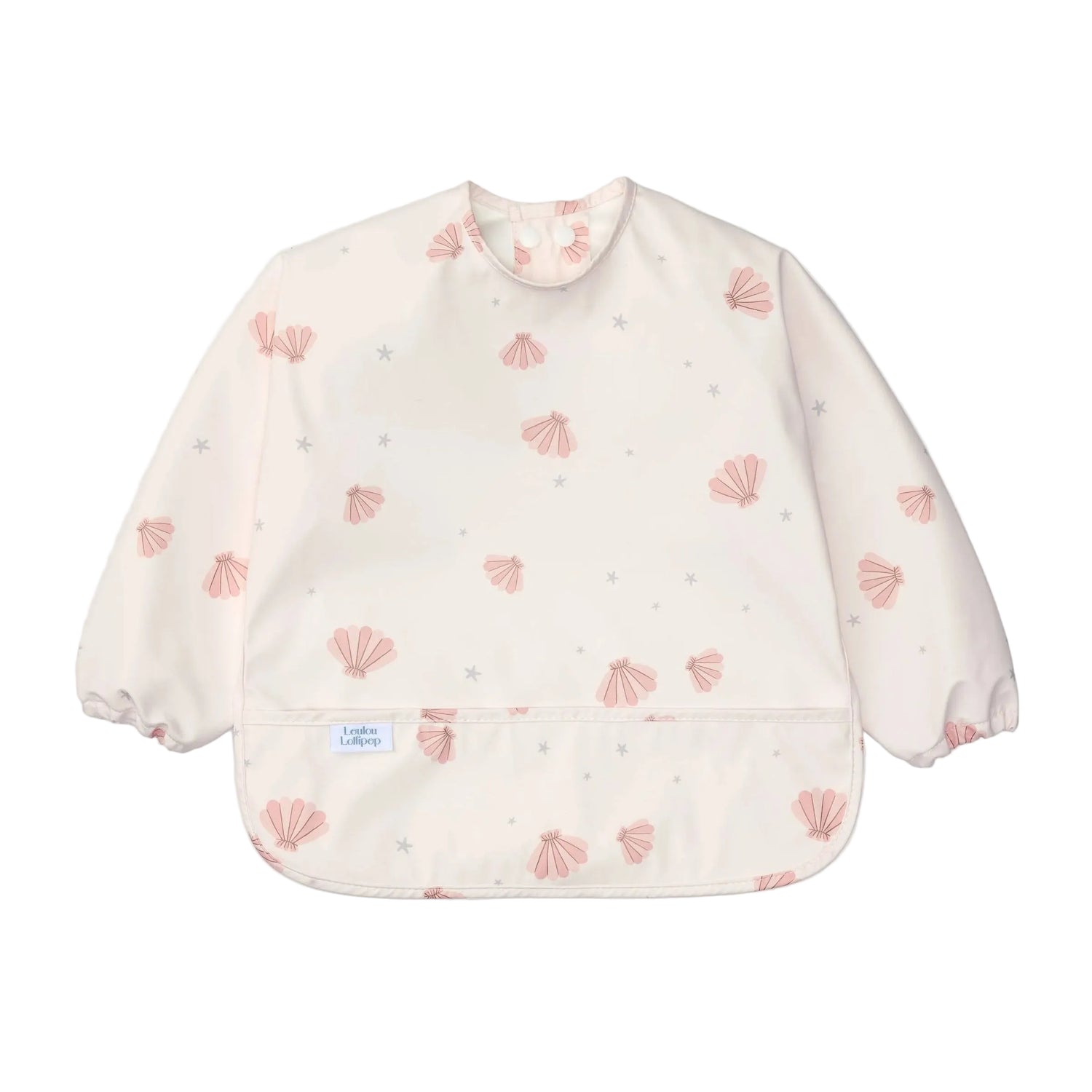 Loulou Lollipop Long Sleeve Waterproof Bib - Seashells