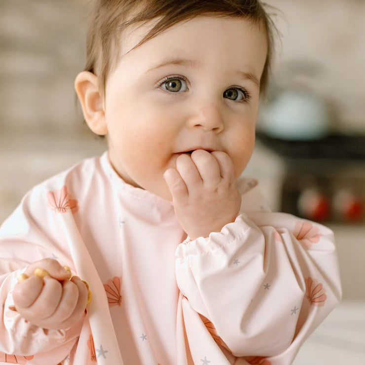 Loulou Lollipop Long Sleeve Waterproof Bib - Seashells Lifestyle