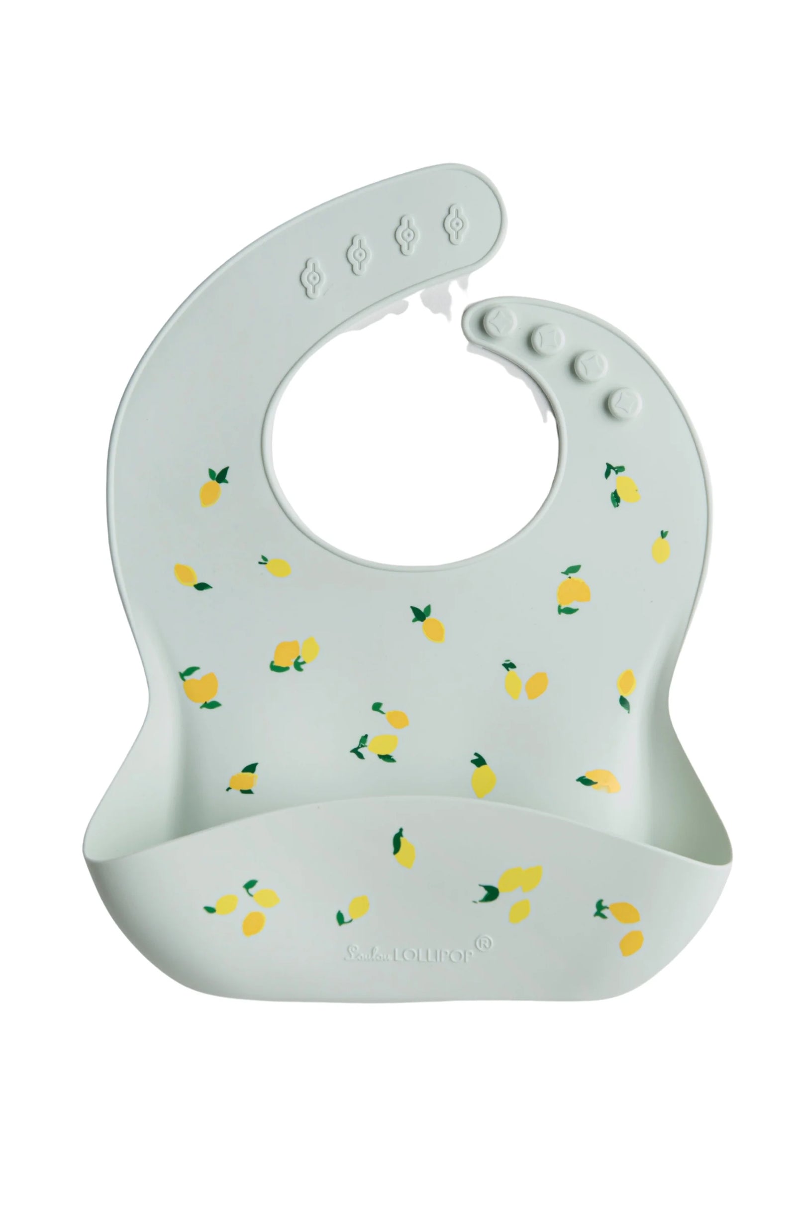 Loulou Lollipop Silicone Printed Bib - Lemon