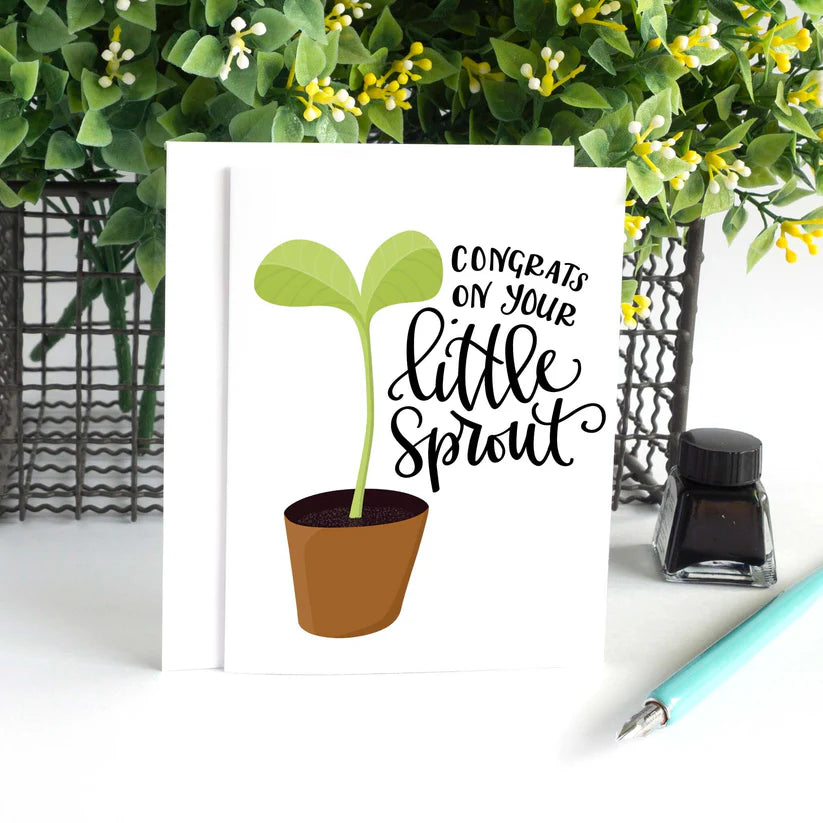 Pedaller Designs Greeting Card - Congrats On Your Little Sprout Lifestyle
