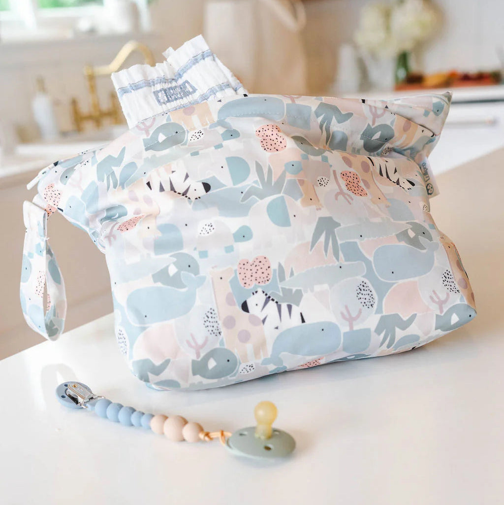 Blue Fog - Loulou Lollipop OneC Pacifier Clip - Lifestyle 2