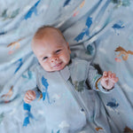 Loulou Lollipop Luxe Muslin Swaddle - Magical Dragons Lifestyle 1