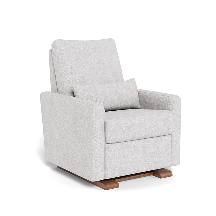 Dove Grey Boucle / Walnut - Monte Design Matera Glider Recliner - Performance