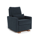 Deep Navy / Walnut - Monte Design Matera Glider Recliner - Performance