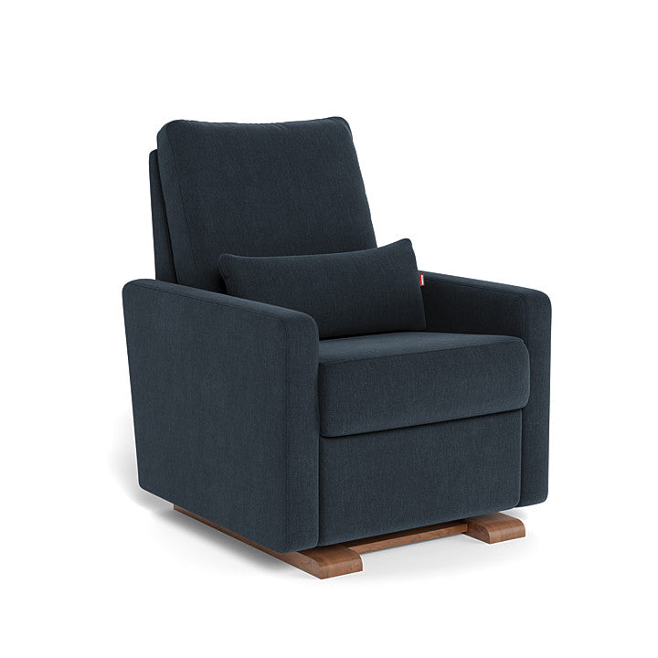 Deep Navy / Walnut - Monte Design Matera Glider Recliner - Performance