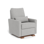 Cloud Grey Weave / Walnut - Monte Design Matera Glider Recliner - Performance
