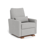 Cloud Grey Weave / Walnut - Monte Design Matera Glider Recliner - Performance