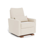 Beach Brushed Cotton Linen / Walnut - Monte Design Matera Glider Recliner - Premium