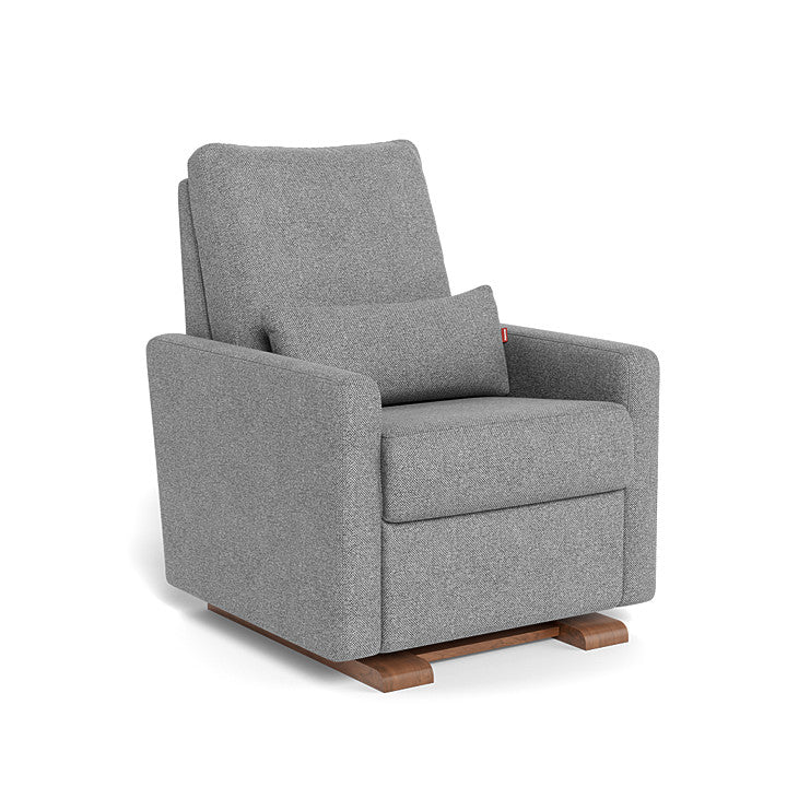 Pepper Grey Weave / Walnut - Monte Design Matera Glider Recliner - Performance