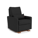 Black / Walnut - Monte Design Matera Glider Recliner - Performance