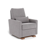 Pebble Grey / Walnut - Monte Design Matera Glider Recliner - Performance