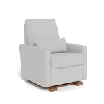 Fog Grey / Walnut - Monte Design Matera Glider Recliner - Performance