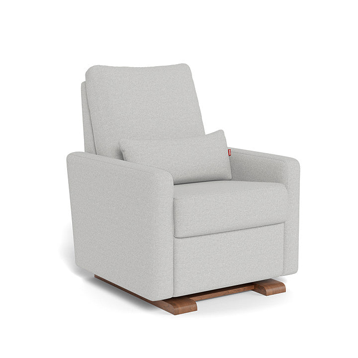 Fog Grey / Walnut - Monte Design Matera Glider Recliner - Performance