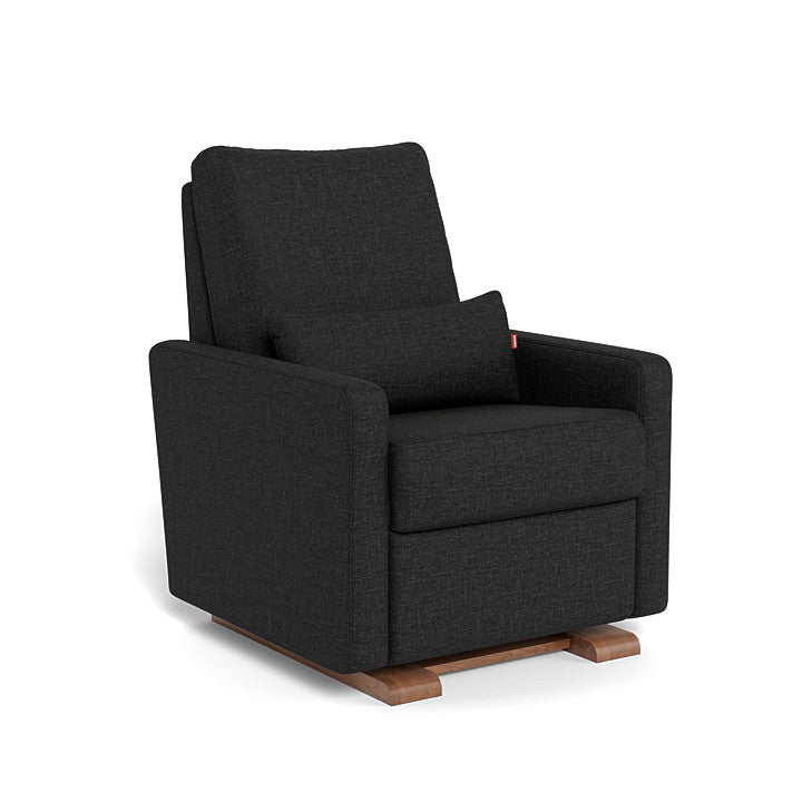Black / Walnut - Monte Design Matera Glider Recliner - Performance