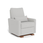Fog Grey / Walnut - Monte Design Matera Glider Recliner - Performance