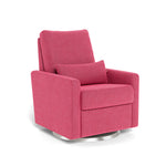 Hot Pink / Brushed Steel Swivel - Monte Design Matera Glider Recliner - Performance