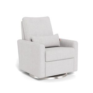 Dove Grey Boucle / Brushed Steel Swivel - Monte Design Matera Glider Recliner - Performance
