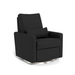 Black / Brushed Steel Swivel - Monte Design Matera Glider Recliner - Performance