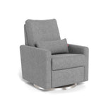 Pepper Grey Weave / Brushed Steel Swivel - Monte Design Matera Glider Recliner - Performance