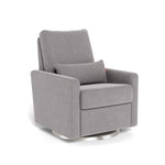 Pebble Grey / Brushed Steel Swivel - Monte Design Matera Glider Recliner - Performance