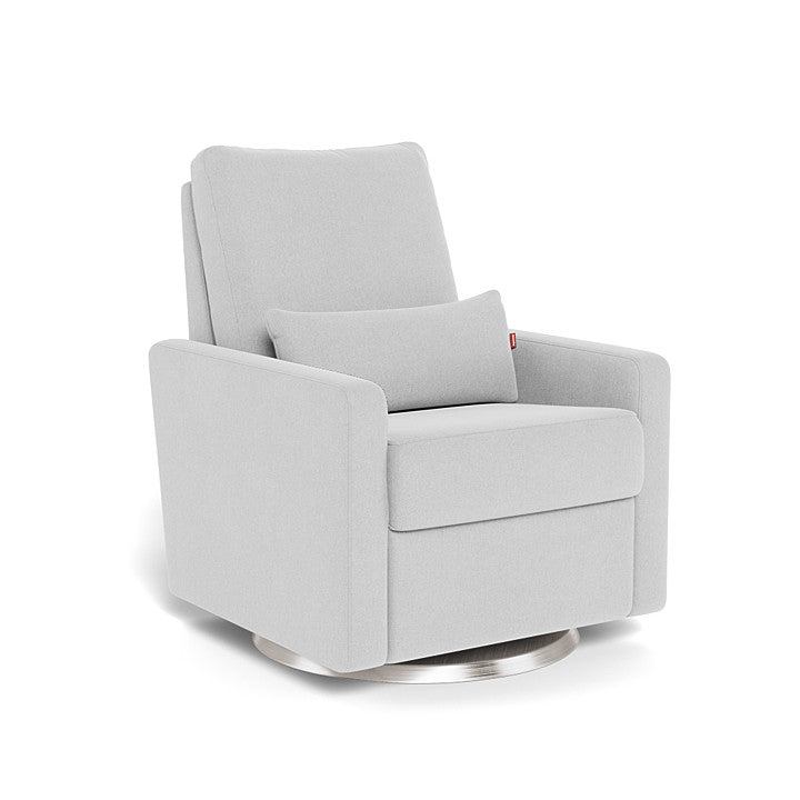 Ash / Brushed Steel Swivel - Monte Design Matera Glider Recliner - Performance