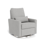 Cloud Grey Weave / Brushed Steel Swivel - Monte Design Matera Glider Recliner - Performance