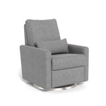 Pepper Grey Weave / Brushed Steel Swivel - Monte Design Matera Glider Recliner - Performance