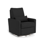 Black / Brushed Steel Swivel - Monte Design Matera Glider Recliner - Performance