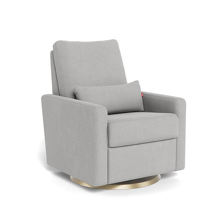 Cloud Grey Weave / Gold Swivel - Monte Design Matera Glider Recliner - Performance