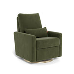 Moss Green Velvet / Gold Swivel - Monte Design Matera Glider Recliner - Performance