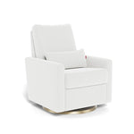 White Microfibre / Gold Swivel - Monte Design Matera Glider Recliner - Performance