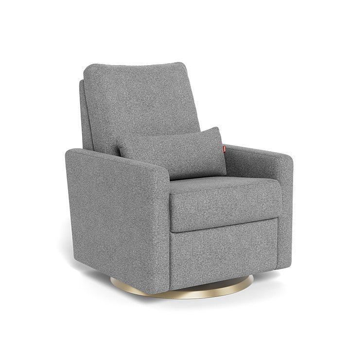 Pepper Grey Weave / Gold Swivel - Monte Design Matera Glider Recliner - Performance